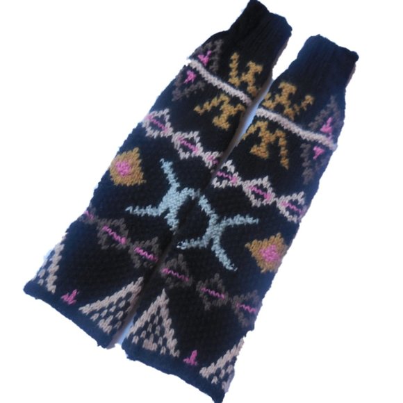 Hand Warmers Wool 20.5" long Black Thick - Picture 3 of 3